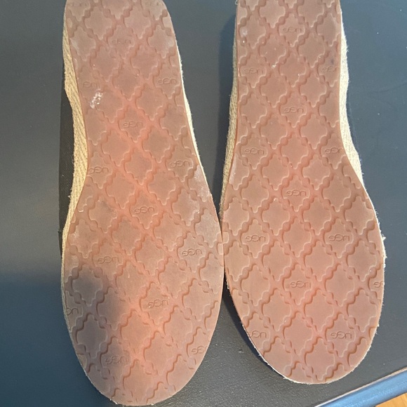 UGG Women's Black and Tan Espadrille Shoes - Picture 6 of 7